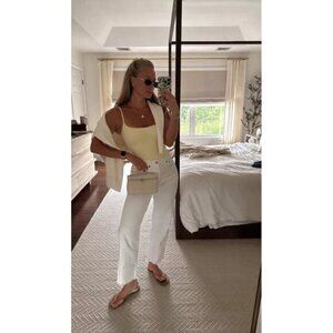 AGOLDE 90's Crop Mid Rise Straight in Wash Marshmellow Size US 28 NWT